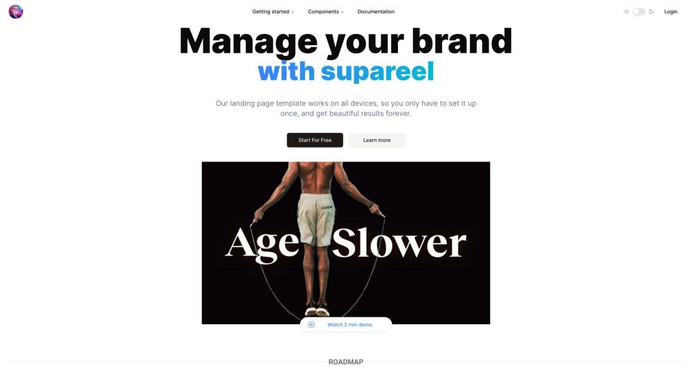 Supareel Website screenshot