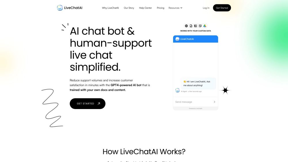 LiveChatAI Website screenshot