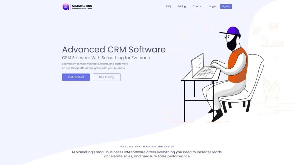 AI CRM Website screenshot