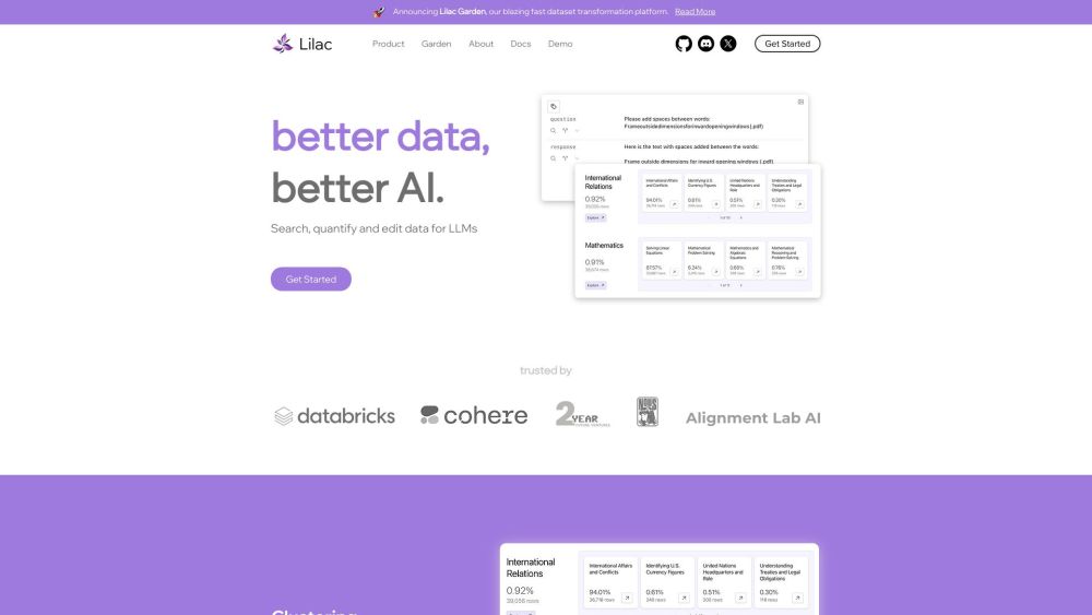 Lilac Website screenshot