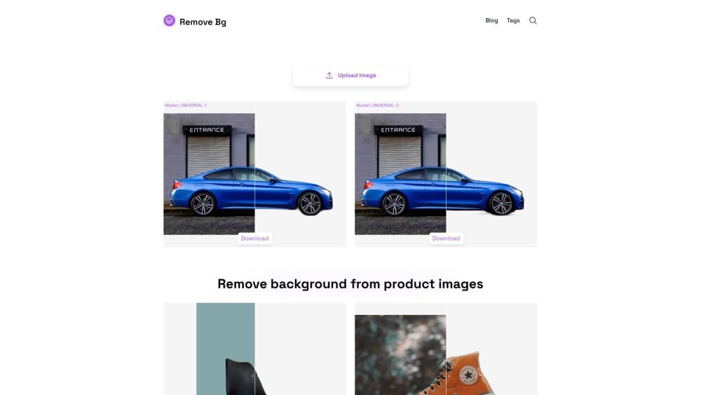 Remove Bg Website screenshot