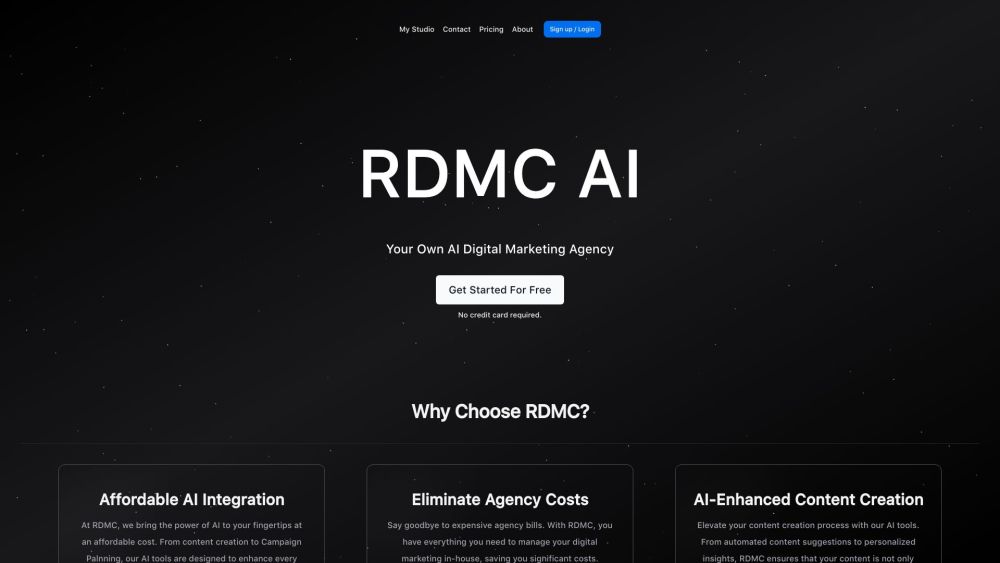 RDMC AI Website screenshot