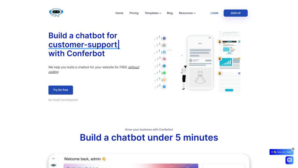 Conferbot Website screenshot