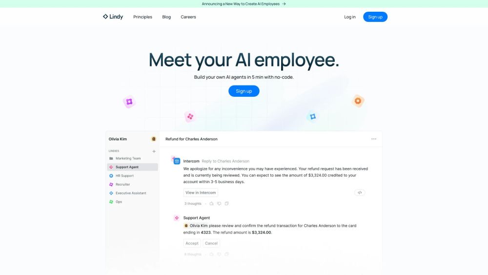 Lindy.ai Website screenshot