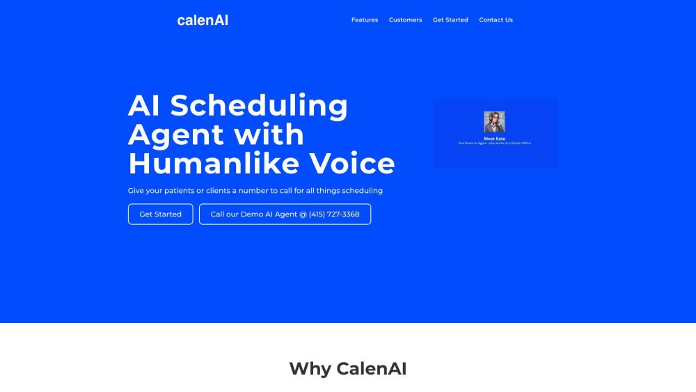 CalenAI Website screenshot