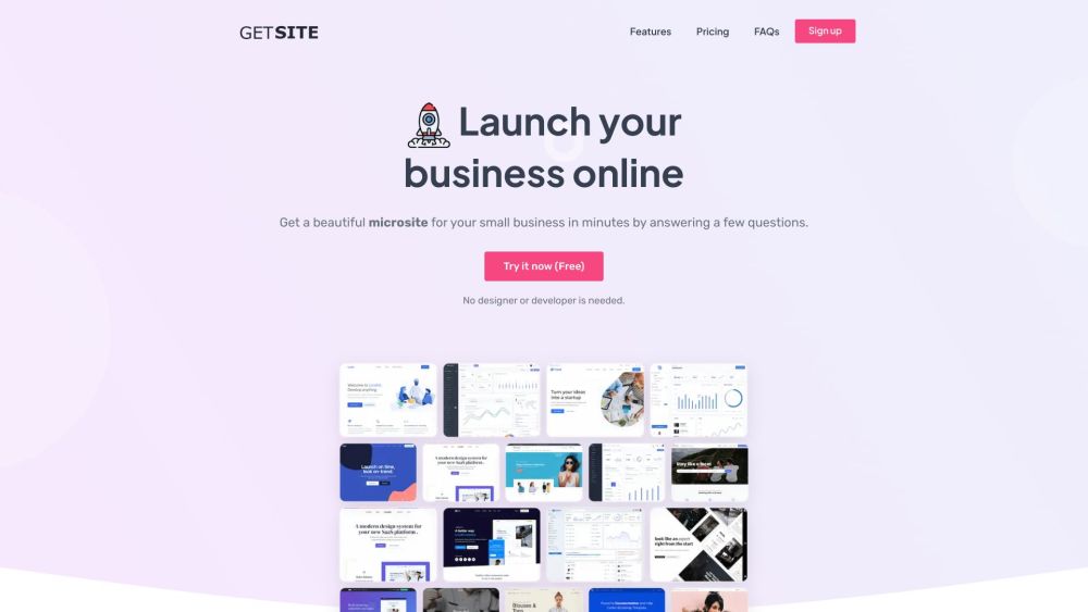 GetSite Website screenshot