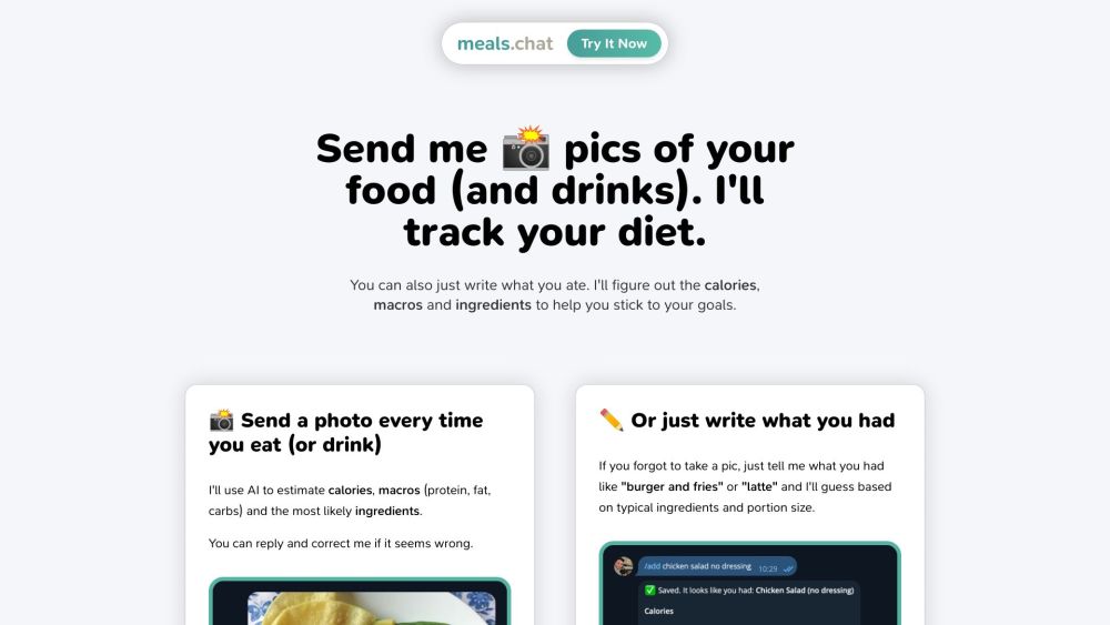 Meals Chat Website screenshot