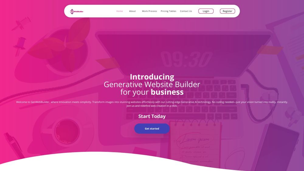 GenWebBuilder Website screenshot