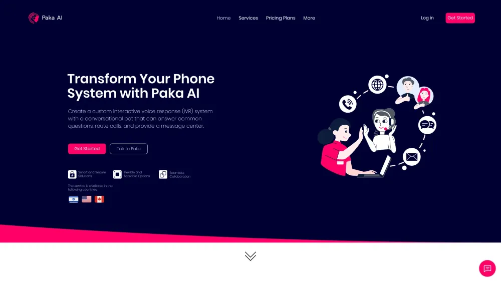 Paka AI Website screenshot