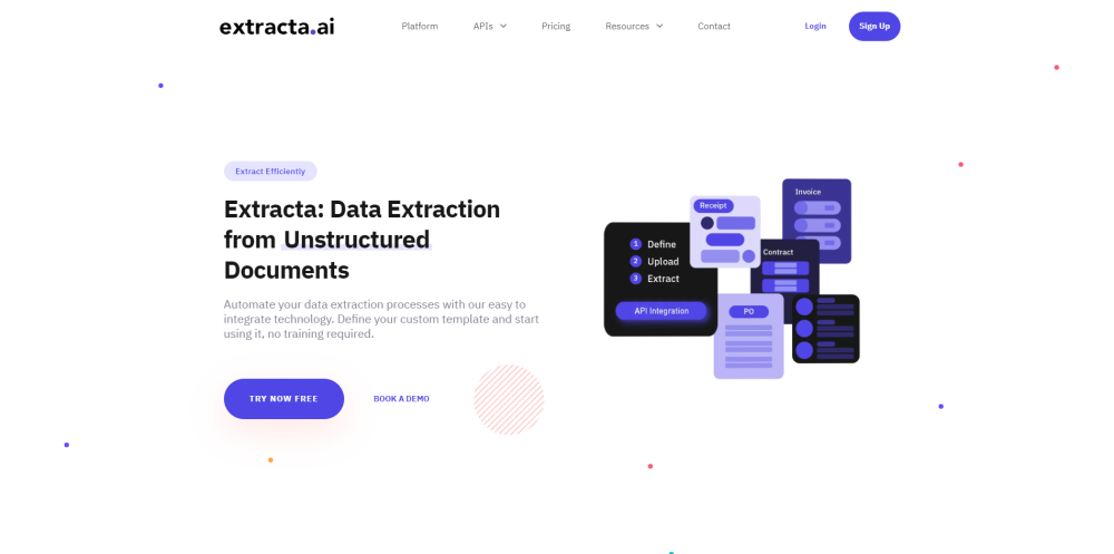 Extracta.ai Website screenshot