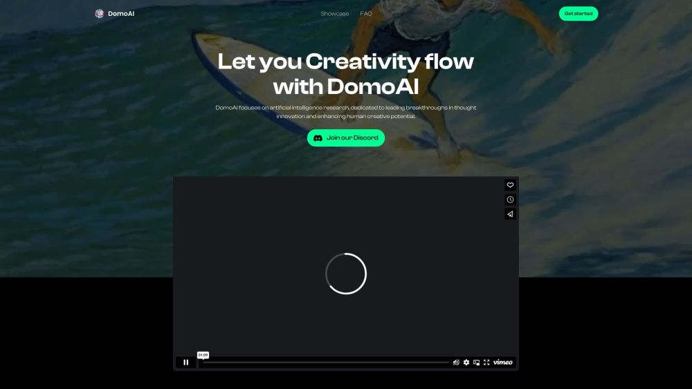 DomoAI Website screenshot