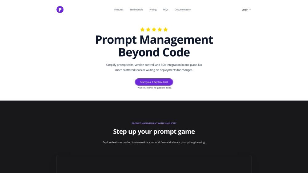 PromptGround Website screenshot