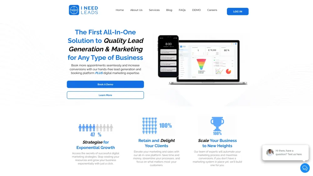 Boosting Your Business: Powered by I Need Leads LTD Website screenshot