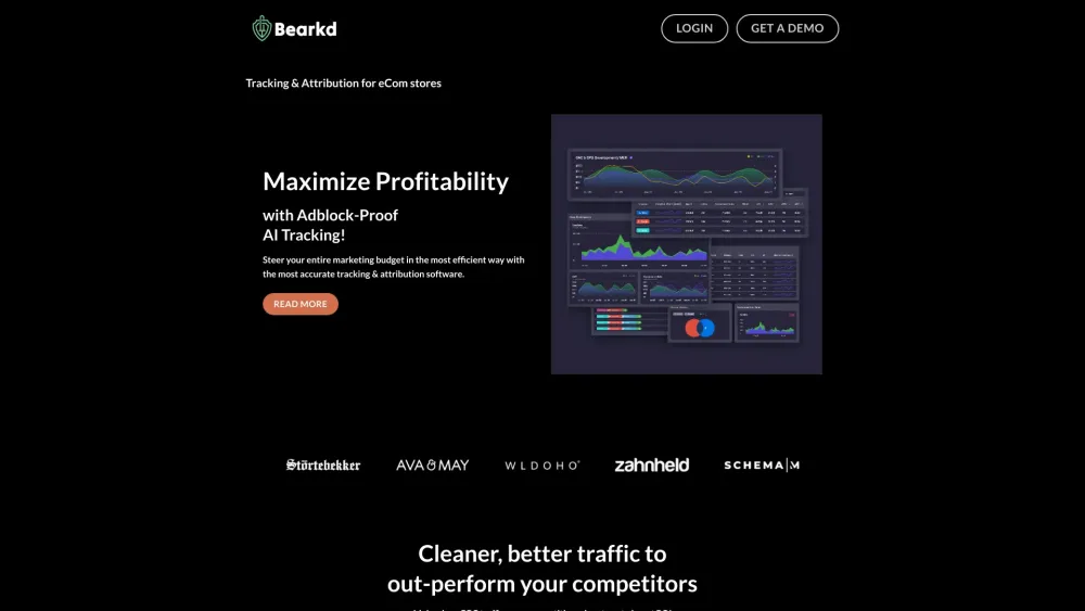 Bearkd Clicktracker Website screenshot