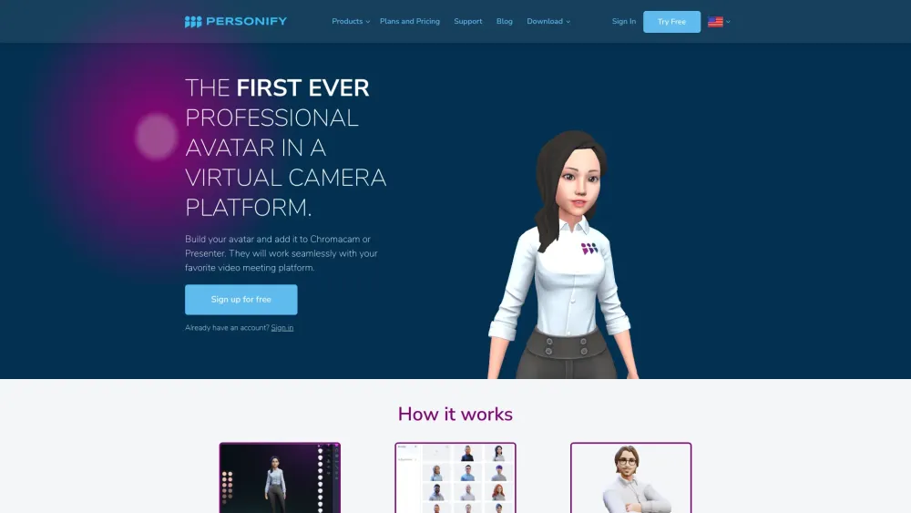 Personify Website screenshot