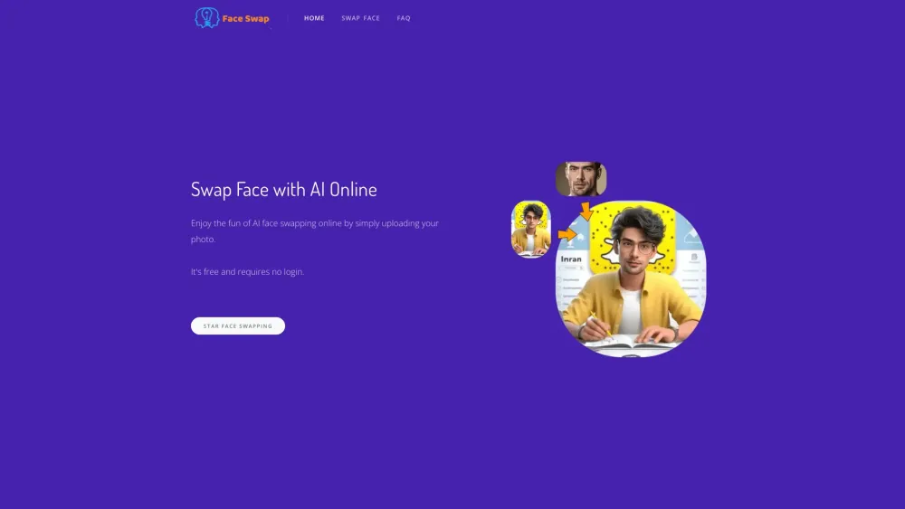 AI Face Swap Website screenshot