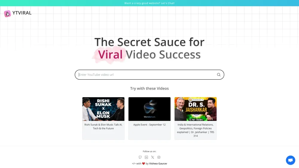 YTViral Website screenshot