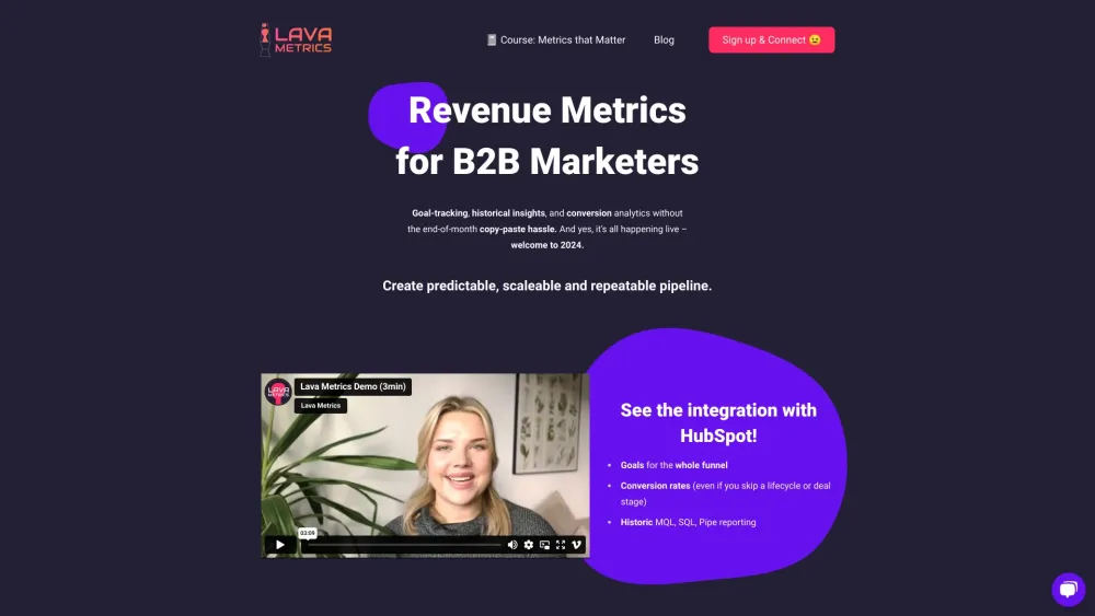 Lava Metrics Website screenshot