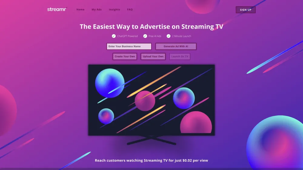 Streamr.ai Website screenshot