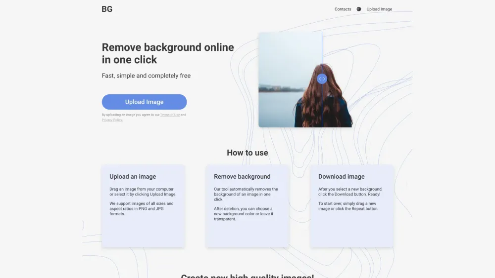 Remove Background Website screenshot