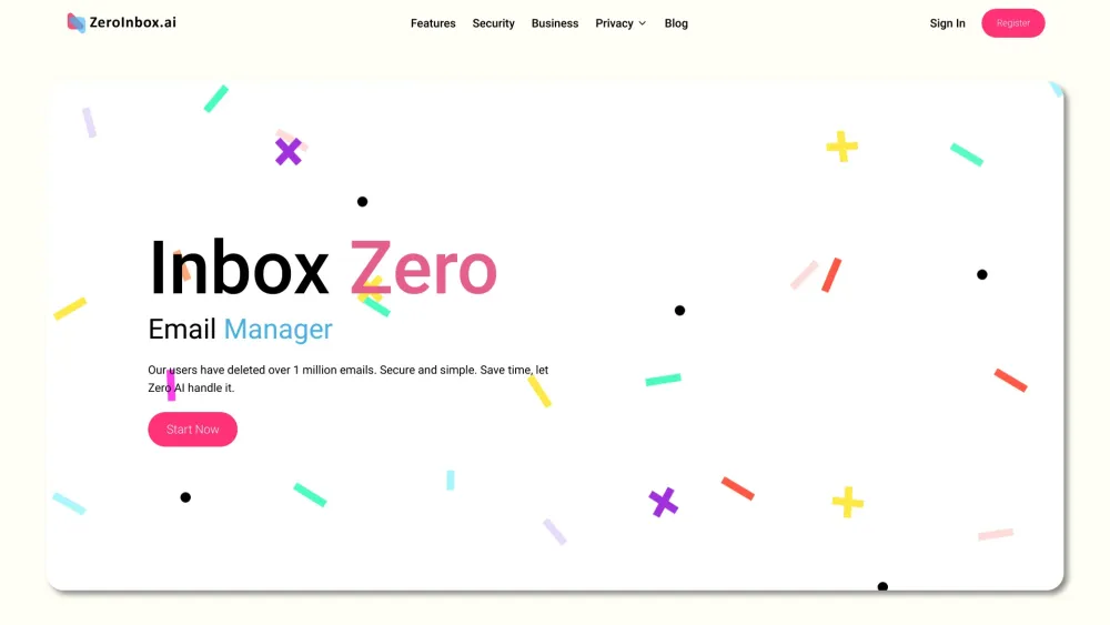 Inbox Zero AI Website screenshot