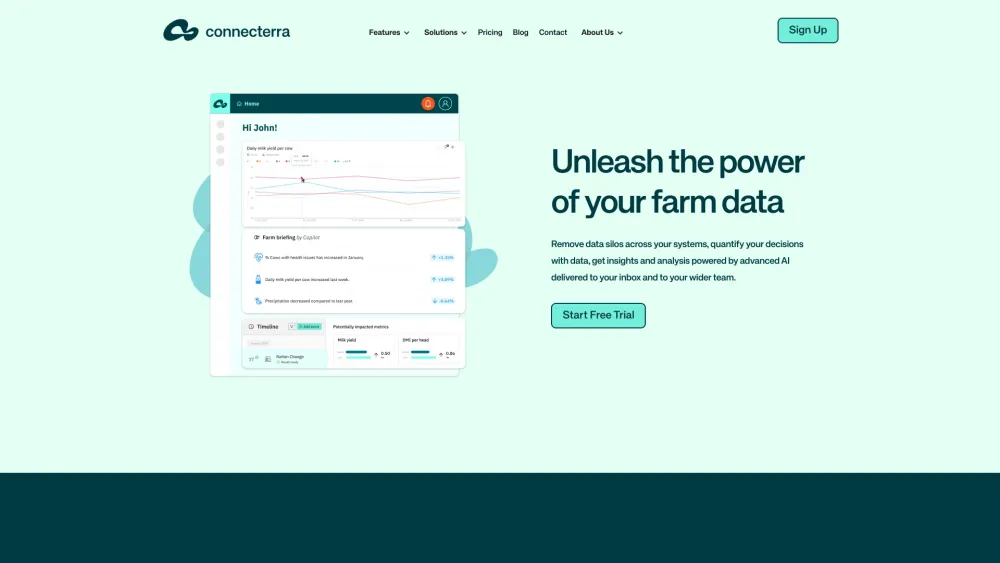 Connecterra Website screenshot