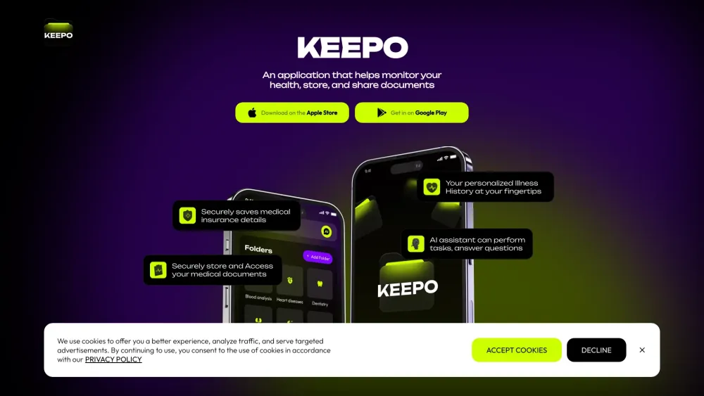 Keepo Website screenshot