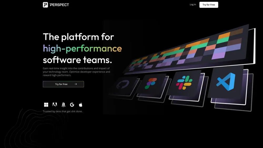 Perspect Website screenshot