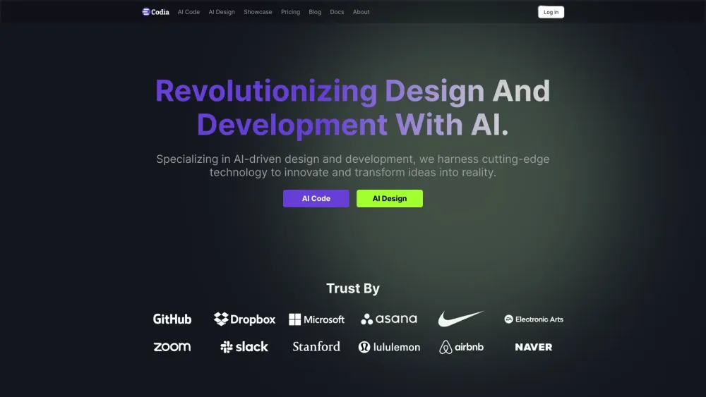 Codia AI Website screenshot