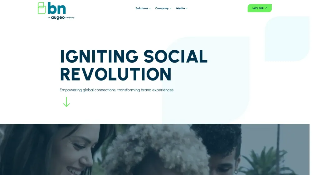 BN | Global Social Activation Technologies Website screenshot