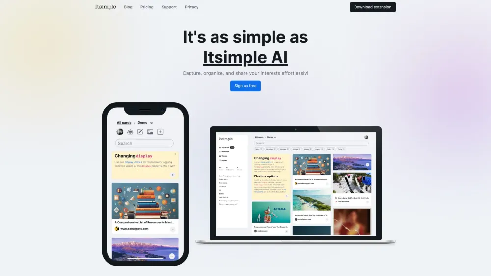 Itsimple Website screenshot