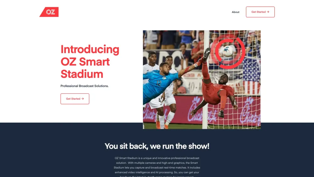 OZ Sports Website screenshot