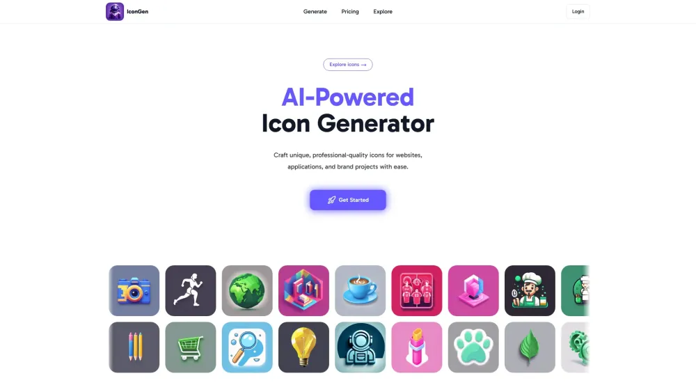 IconGenerate.com Website screenshot