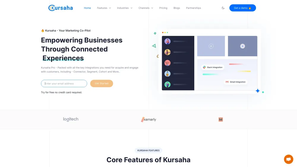 Kursaha Website screenshot