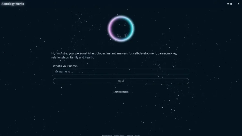 Astrology Works Website screenshot