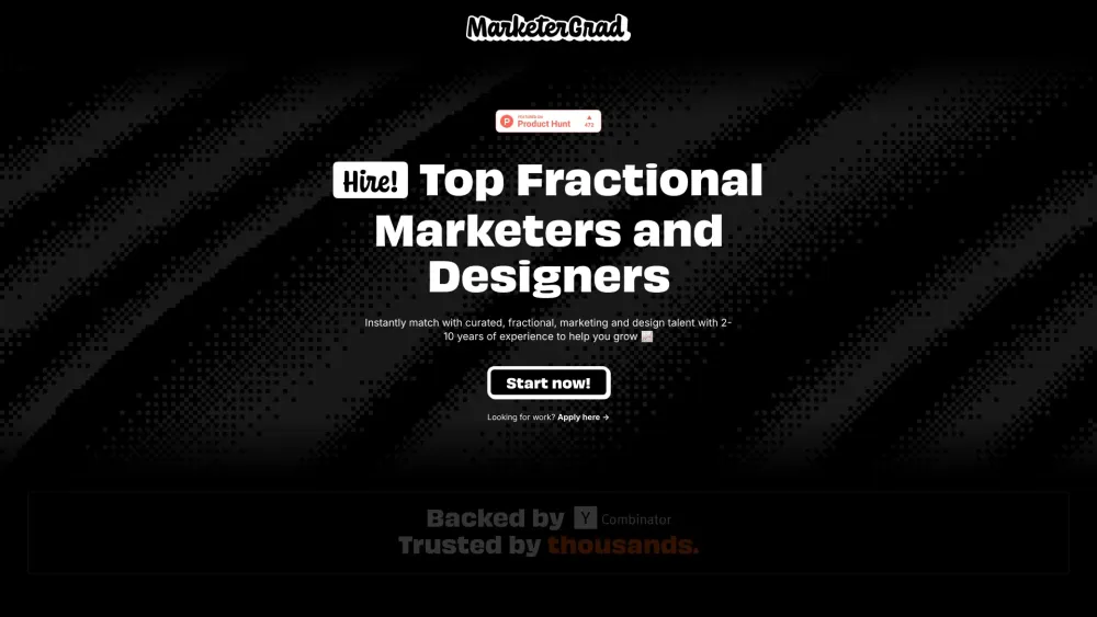 MarketerGrad Website screenshot