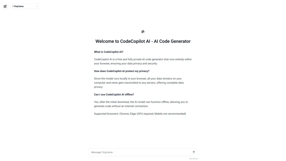 CodeCopilot AI Website screenshot