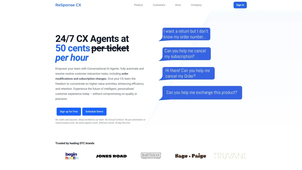 ReSponse CX Website screenshot