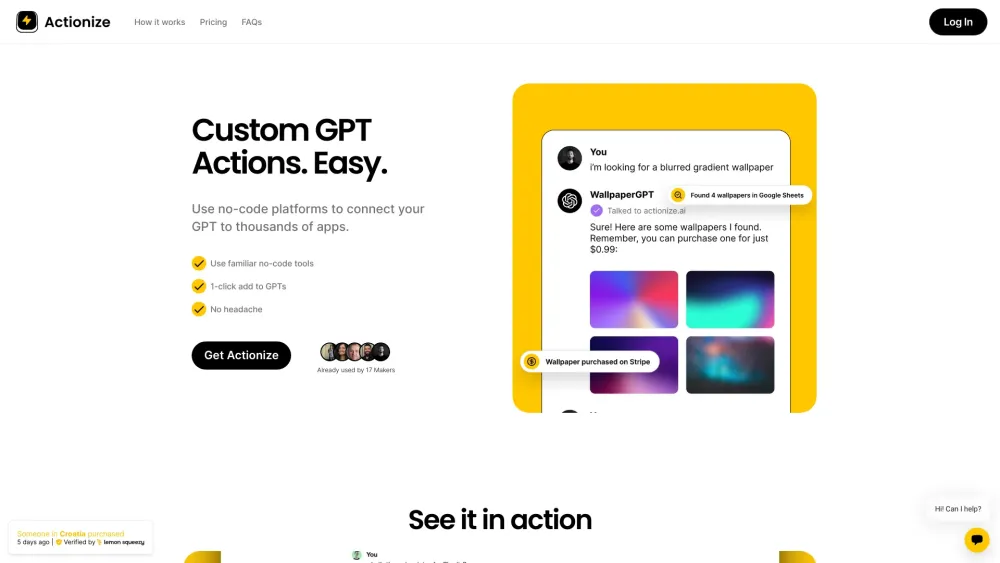 Actionize Website screenshot