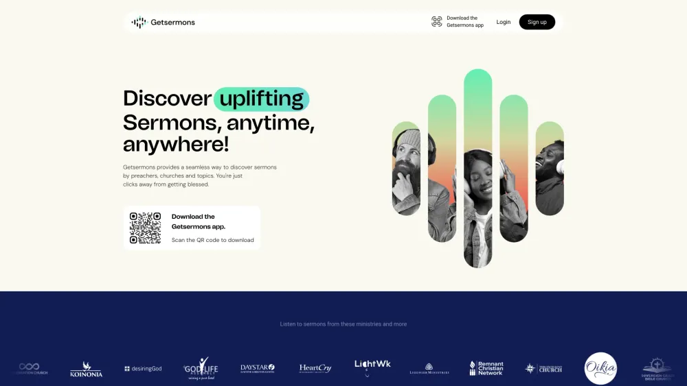 Getsermons Website screenshot