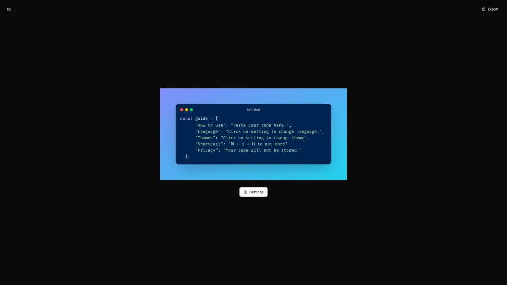 CodeScreenshot Website screenshot