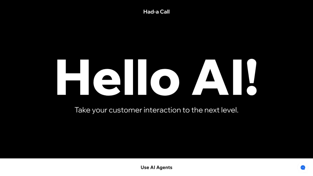 Had-a Call Website screenshot