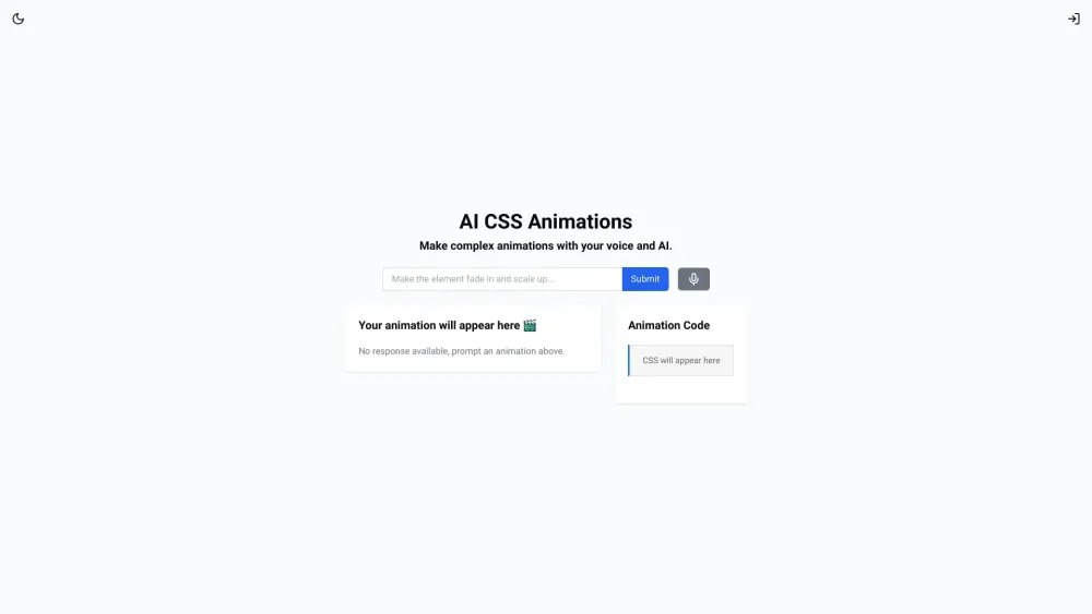 AI CSS Animations Website screenshot