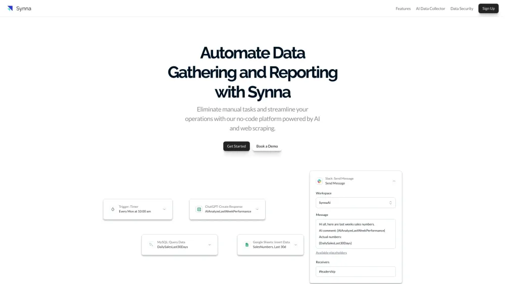 Synna.Ai Website screenshot