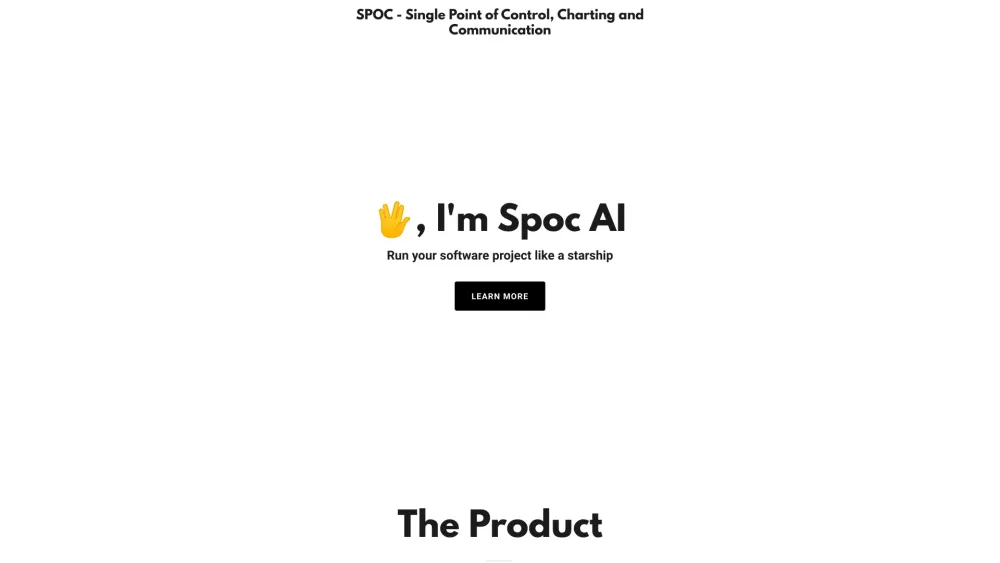 Spoc AI Website screenshot