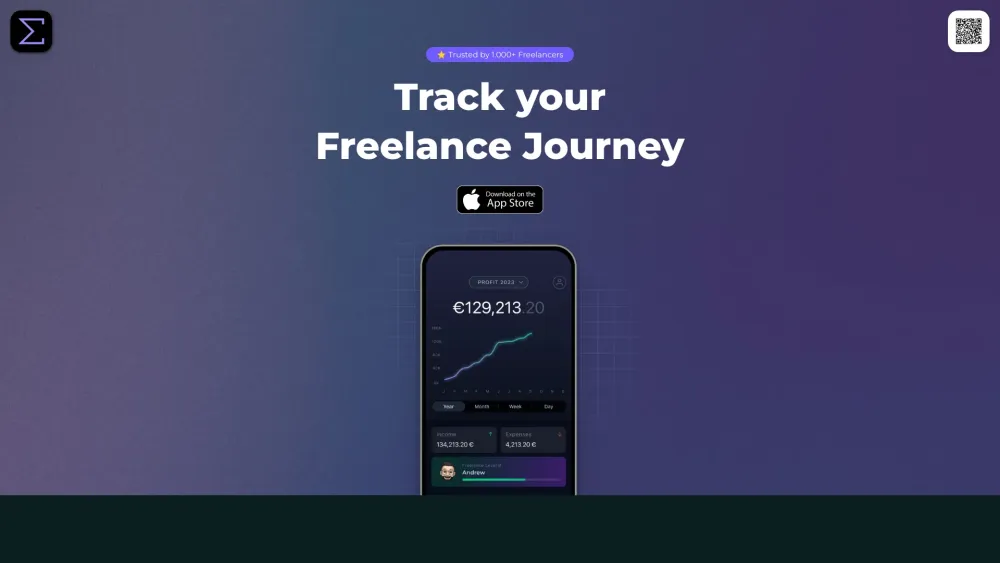 LANCE - Freelance Income & Expense Tracker App Website screenshot