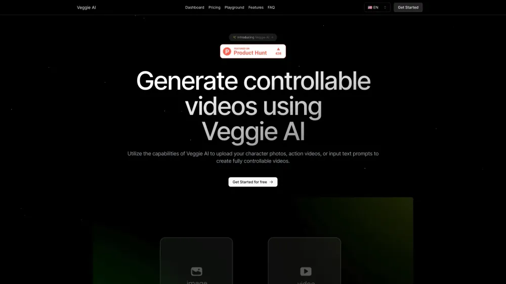 Veggie AI Website screenshot