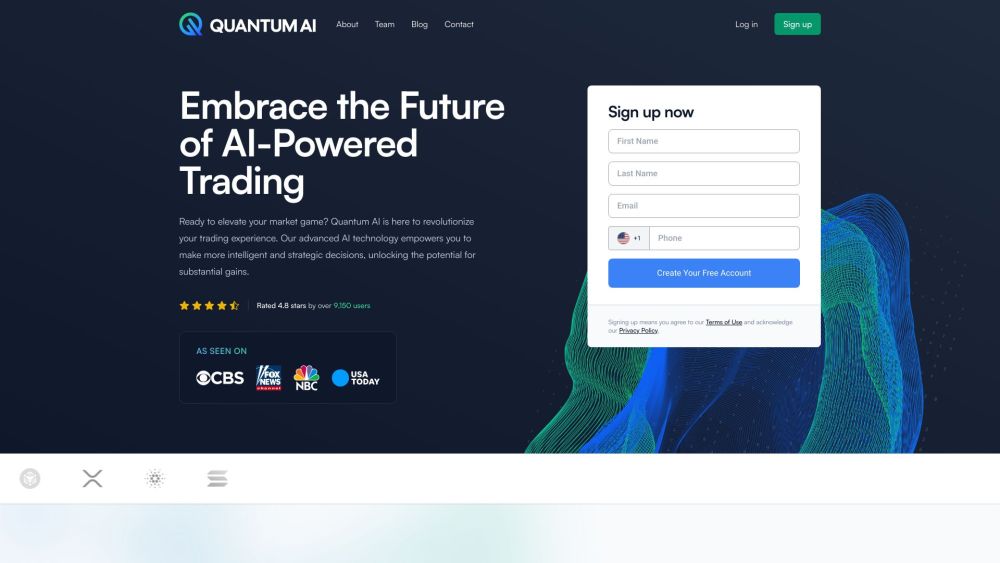 Quantum AI Website screenshot