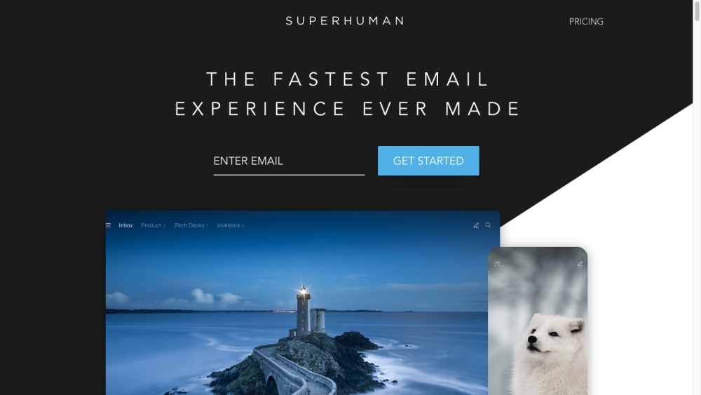 Superhuman Website screenshot