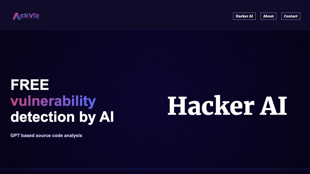 Hacker AI Website screenshot